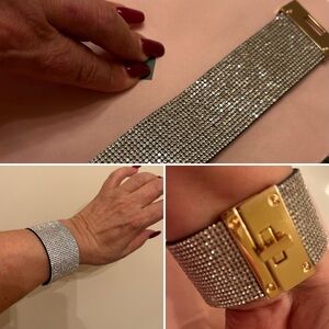 Gold and Silver Rhinestone cuff